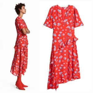 NWT H&M Rayon, 40s inspired, Stylized Floral, Dress - Exclusive Run. Sz 8